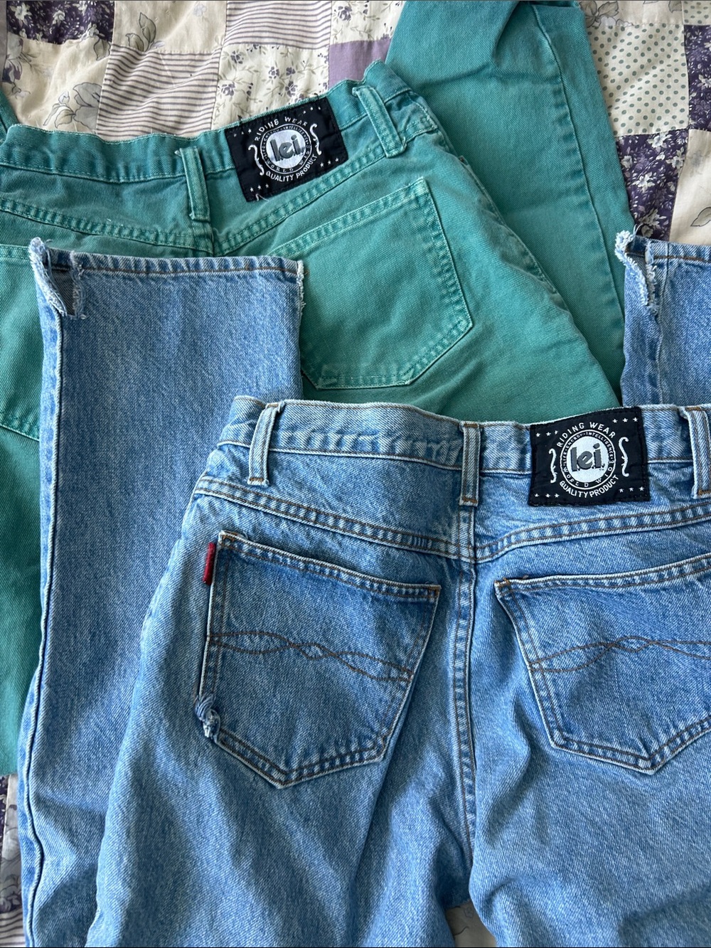 Two pair LEI riding jeans, size 9